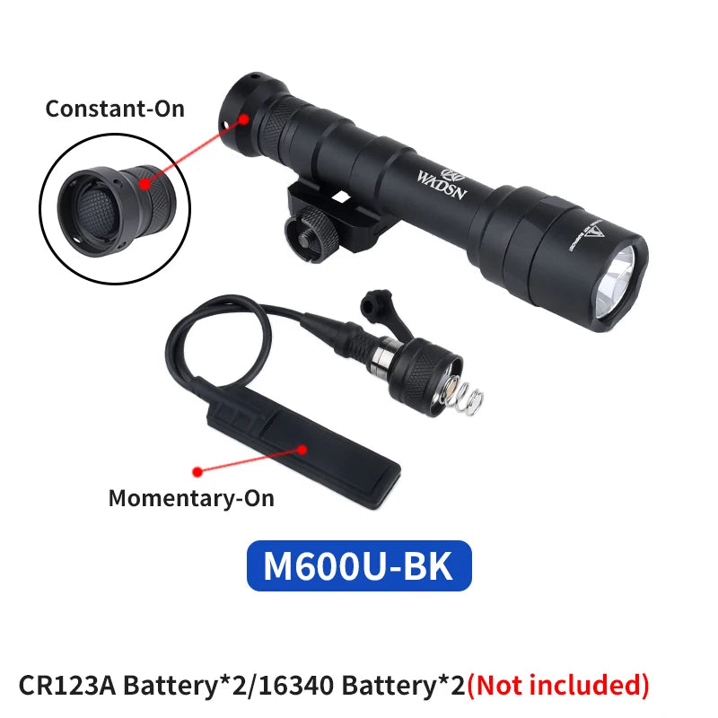 Lampe Tactique WADSN M300A – Mini Scout Light Type SureFire pour Rail 20mm - BLACKBEARD OUTDOOR INDUSTRIES