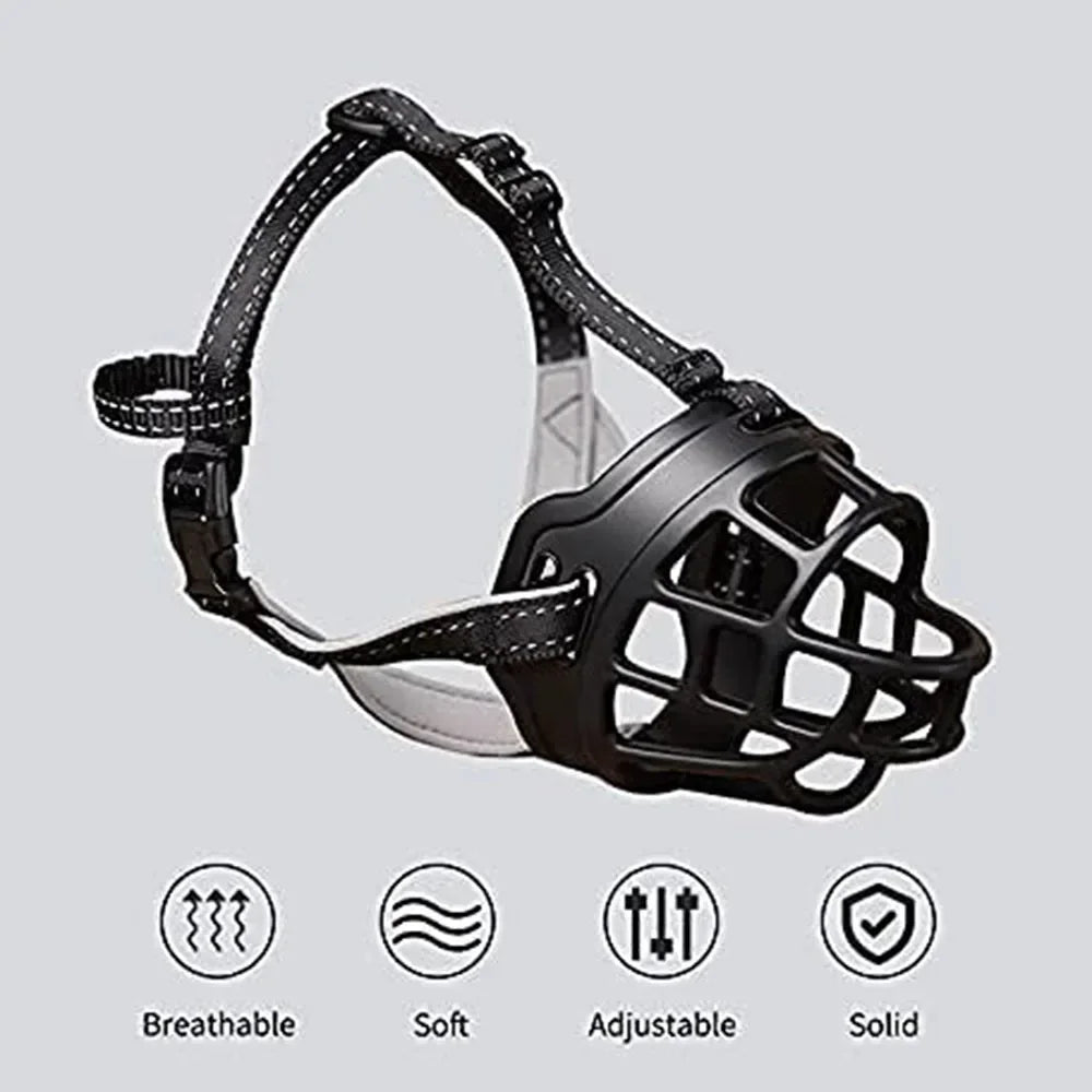 Muselière Souple Type Panier – Anti-Morsure et Anti-Mastication | Pour Labrador, Berger Allemand, Bouledogue Français Ma boutique
