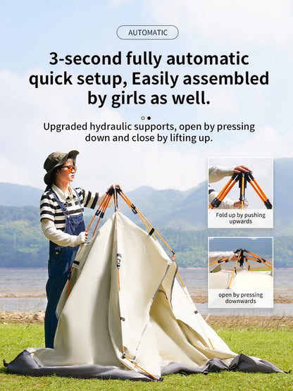 Tente de Camping Automatique 3-4 Personnes – Ouverture Rapide & Protection UV - BLACKBEARD OUTDOOR INDUSTRIES