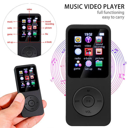 Lecteur MP3 Portable HiFi P3 avec Écran TFT 1,8’’ Bluetooth 5.4 | Haut-parleur intégré | Lecture Vidéo | Radio FM | Enregistreur Vocal | Lecteur E-Book - BLACKBEARD OUTDOOR INDUSTRIES