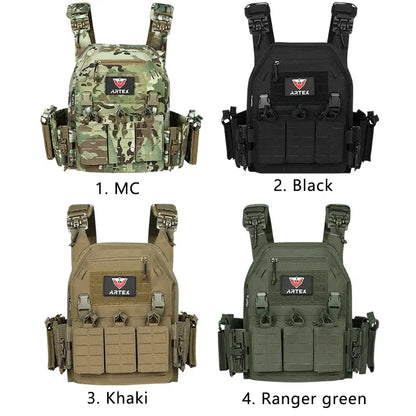 Gilet Tactique ARTEX Plate Carrier – Dégrafe Rapide, Molle Laser Cut, 1000D Ma boutique