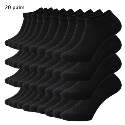 Lot de 10/20/40 Paires de Chaussettes Basses Unisexes – Couleurs Unies – Douces, Légères et Respirantes - BLACKBEARD OUTDOOR INDUSTRIES