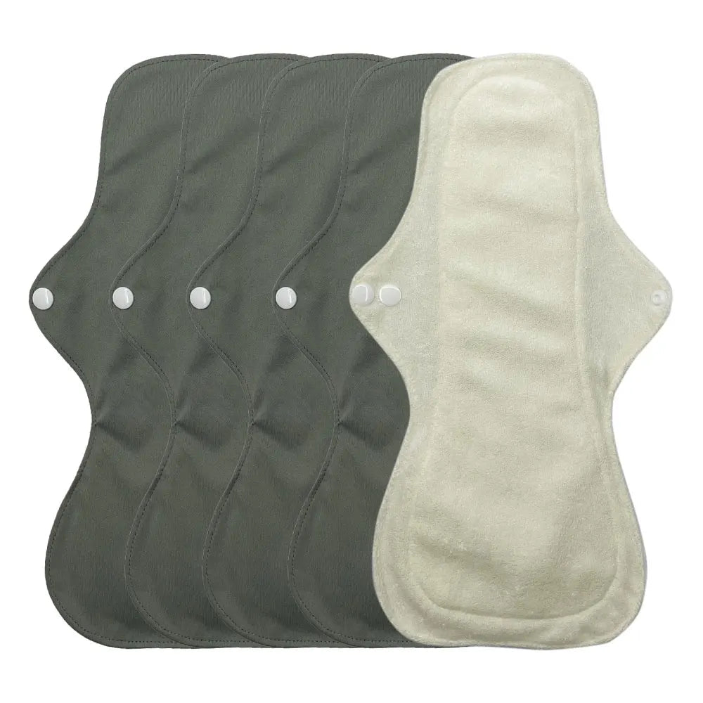 Lot de 5 Serviettes Hygiéniques Réutilisables en Bambou – Absorption Ultra-Forte pour Flux Important – Protection Nuit Épaisse et Lavable Ma boutique
