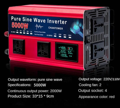 Onduleur Pur Sinus 5500W / 5000W – DC 12V/24V/48V/60V/72V à AC 110V/220V - BLACKBEARD OUTDOOR INDUSTRIES