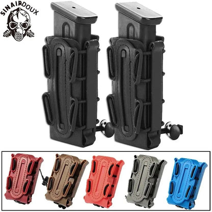 Poche à Chargeur Tactique Molle pour Magasin de Pistolet 9mm avec Clip de Ceinture (Compatible G17, G19, M9, P226) BLACKBEARD OUTDOOR INDUSTRIES