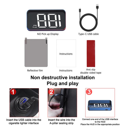 Affichage Tête Haute (HUD) de Vitesse pour Véhicule – Compteur Numérique GPS, Projection sur Pare-Brise, Accessoire Électronique Auto - BLACKBEARD OUTDOOR INDUSTRIES