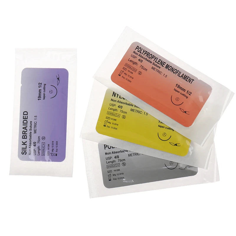 Kit de Suture pour Entraînement Médical – 12 pièces Nylon Monofilament & Aiguille en Acier Inoxydable Ma boutique