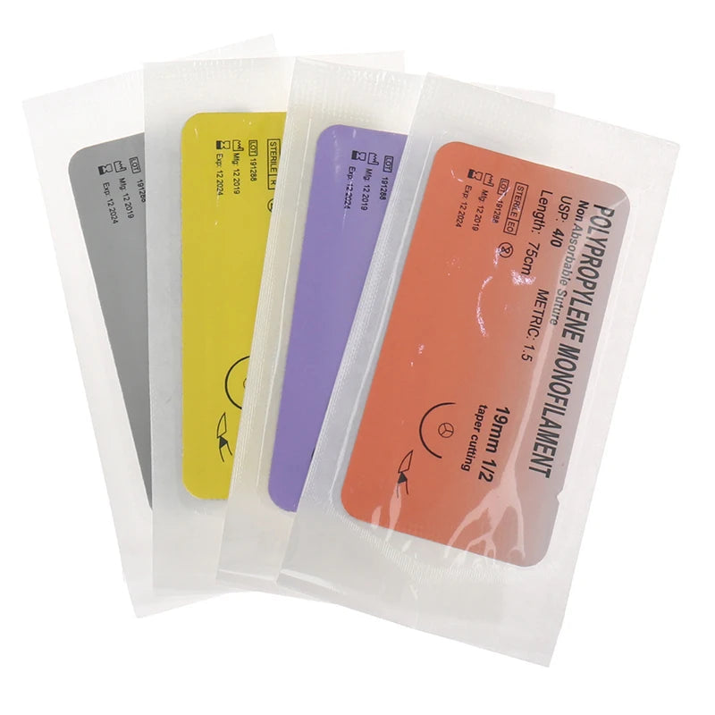 Kit de Suture pour Entraînement Médical – 12 pièces Nylon Monofilament & Aiguille en Acier Inoxydable Ma boutique