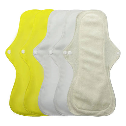 Lot de 5 Serviettes Hygiéniques Réutilisables en Bambou – Absorption Ultra-Forte pour Flux Important – Protection Nuit Épaisse et Lavable Ma boutique