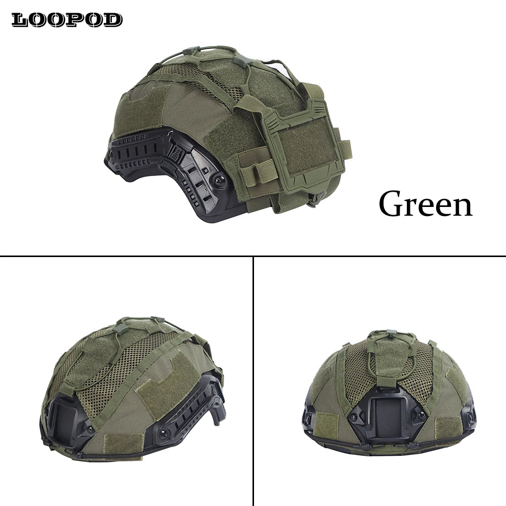 Ensemble Housse de Casque Tactique pour Casque Maritime avec Poche Batterie NVG et Housse Hybride en Maille pour Casques Bump & Balistiques - BLACKBEARD OUTDOOR INDUSTRIES
