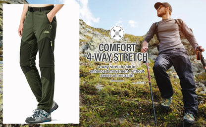 Pantalon de Randonnée Homme Été – Convertible, Séchage Rapide, Multi-Poches, Extensible - BLACKBEARD OUTDOOR INDUSTRIES