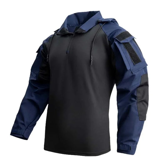 Chemise tactique unisexe manches longues – T-shirt respirant à capuche camouflage pour chasse, entraînement et paintball - BLACKBEARD OUTDOOR INDUSTRIES