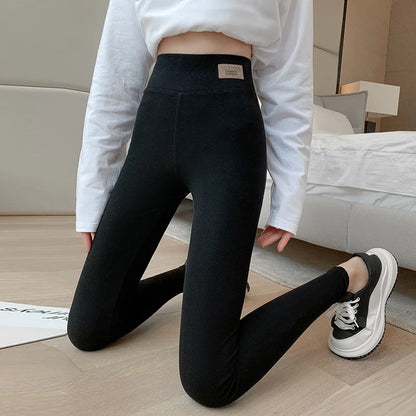 Legging Femme Taille Haute Gris Coton – Confort Slim Fit Grande Taille Automne et Toutes Saisons - BLACKBEARD OUTDOOR INDUSTRIES