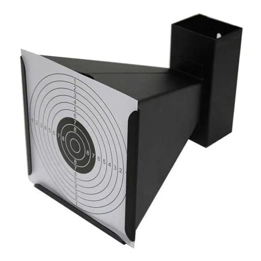 Cible Piège à Billes Noire en Forme d’Entonnoir avec Cibles en Papier – Collecteur de Billes pour Airsoft et Pistolet à Plombs Ma boutique