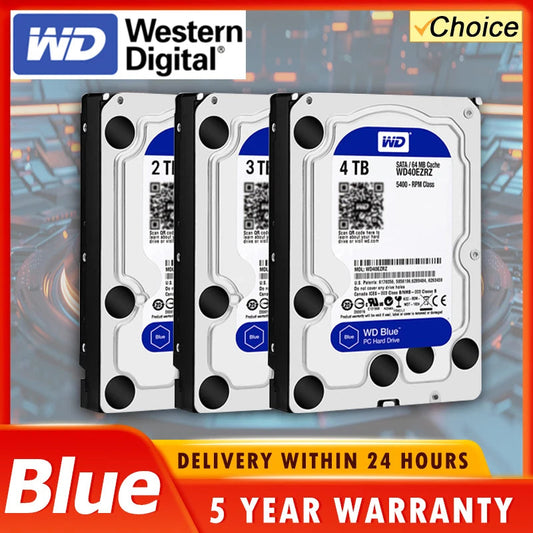 Western Digital WD BLUE 4TB 6T 3T2T 3.5" Hard Drive SATA III 500GB1THD Ma boutique