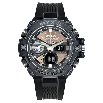 Montre Homme Énergie Solaire STRYVE – Style Acier Inoxydable – Double Affichage Analogique & Digital – Multifonction – Étanche 50M - BLACKBEARD OUTDOOR INDUSTRIES