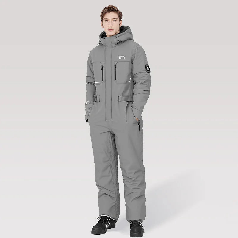 Motorcycle Riding Winter Coldproof Clothing Winter Fashion Waist Designwarm Cotton Jumpsuit Thickened Waterproof Snowmobile Suit BLACKBEARD OUTDOOR INDUSTRIES