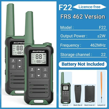 Baofeng F22 - Talkie-Walkie Portable PMR/FRS - Longue Portée et Multifonctions Ma boutique