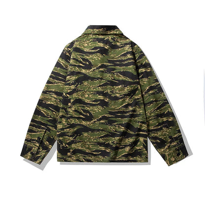 Chemise Camouflage Homme – Style Rayures Tigre | Manches Longues | Multi-poches | Casual & Workwear - BLACKBEARD OUTDOOR INDUSTRIES