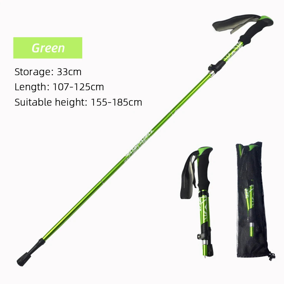 Bâton de Randonnée Pliable 5 Sections – PACOONE | Léger, Télescopique & Portable – 130 cm - BLACKBEARD OUTDOOR INDUSTRIES