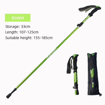 Bâton de Randonnée Pliable 5 Sections – PACOONE | Léger, Télescopique & Portable – 130 cm - BLACKBEARD OUTDOOR INDUSTRIES