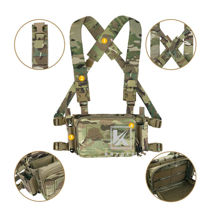 KRYDEX Tactical Flatpack D3 Backpack & D3CR Chest Rig Vest - Système modulable Camouflage pour Chasse, Airsoft et Activités Extérieures BLACKBEARD OUTDOOR INDUSTRIES