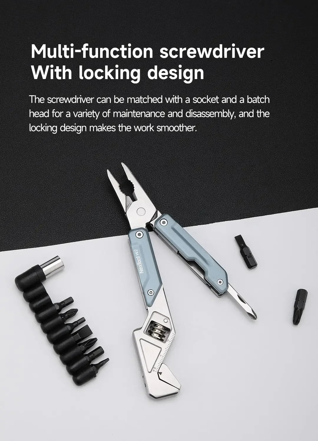 Clé Multi-outil W2 - Pince, Clé Plate, Tournevis et Outil de Maintenance Pliable - Outil EDC Portable pour Réparations à Domicile - BLACKBEARD OUTDOOR INDUSTRIES