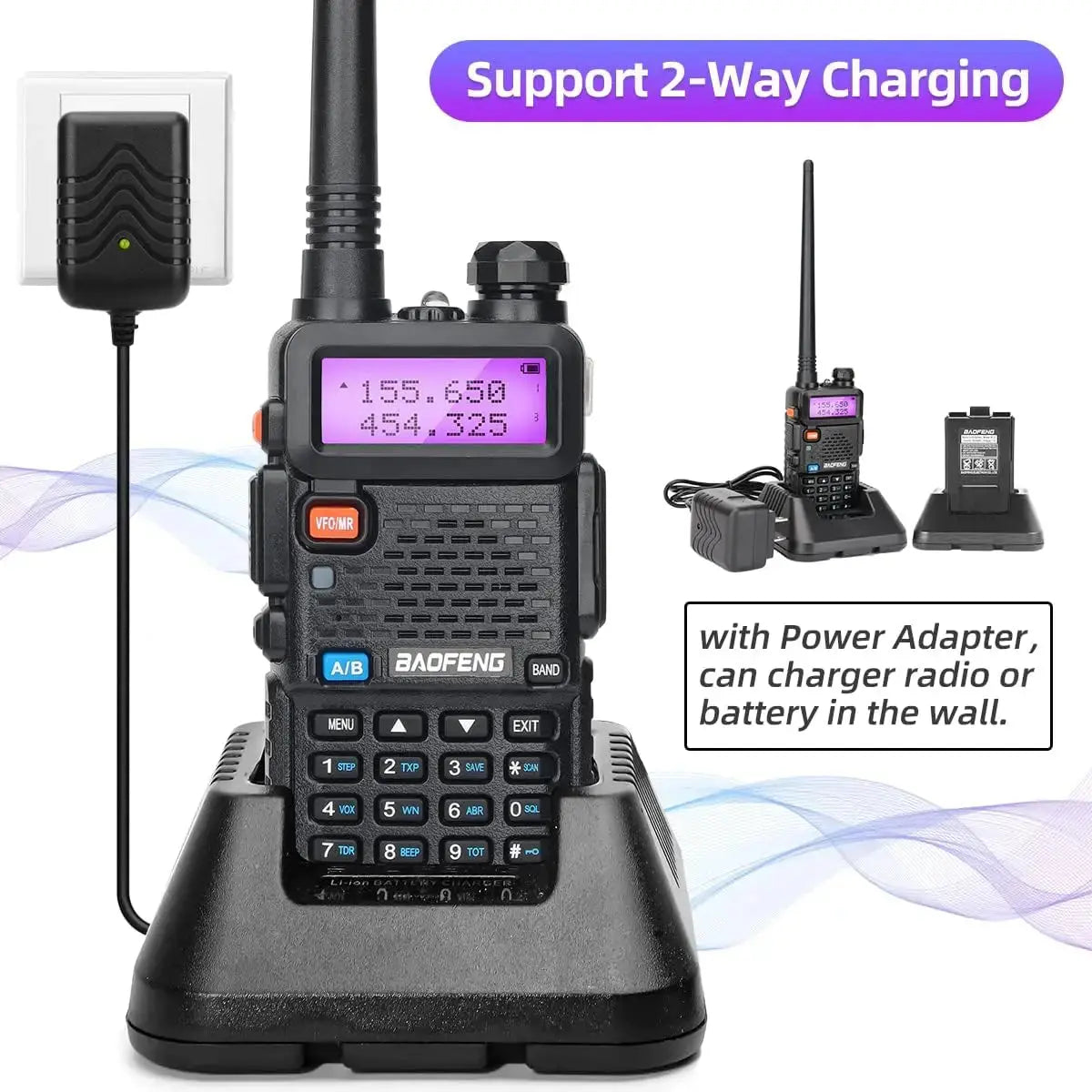 Baofeng UV-5R 8W – Radio Bidirectionnelle Haute Puissance | Jusqu’à 15 km de Portée Ma boutique