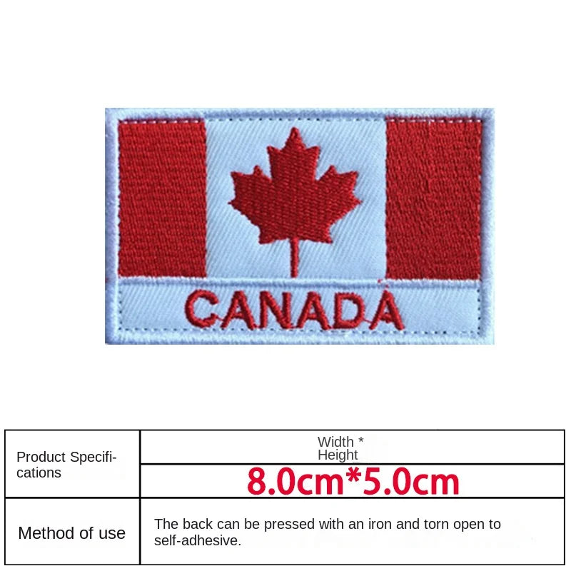 Patch Drapeau Canada – Brodé avec Velcro ou à Coudre - BLACKBEARD OUTDOOR INDUSTRIES