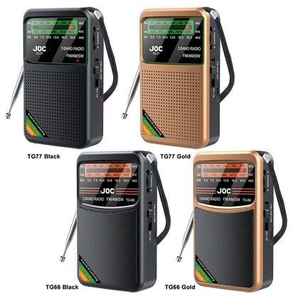 📻 Mini Radio Portable AM/FM/SW – Rechargeable avec Haut-Parleur Stéréo et Écran HD Ma boutique