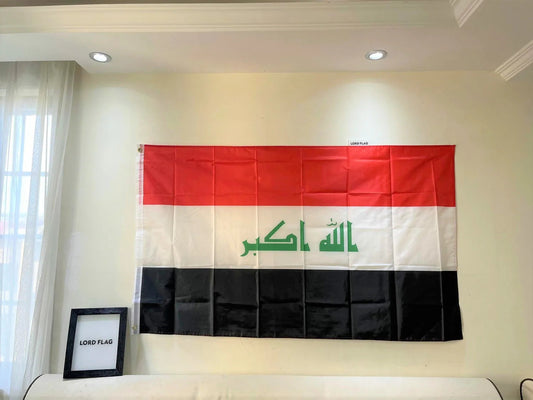Drapeau de l'Irak - 90x150 cm (3ft x 5ft) - Bannière en Polyester BLACKBEARD OUTDOOR INDUSTRIES