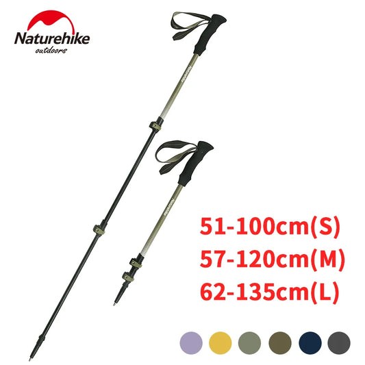Naturehike Bâton de Randonnée 3 Sections – Fibre de Carbone 3K Ultraléger, Réglable, Pointe Tungstène – Modèle EXT1 - BLACKBEARD OUTDOOR INDUSTRIES