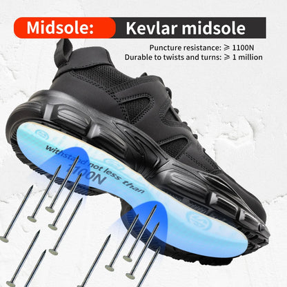 Work Sneakers Steel Toe Shoes Men Safety Shoes Puncture-Proof Work Shoes Boots Fashion Indestructible Footwear Security BLACKBEARD OUTDOOR INDUSTRIES