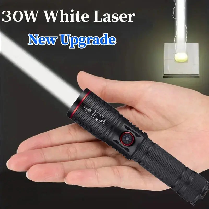 Lampe Torche LED 1500 Lumens – Rechargeable USB-C | 30W Haute Puissance | Zoom Réglable | IPX6 Étanche | Pour Camping, Chasse, Pêche, Randonnée Ma boutique
