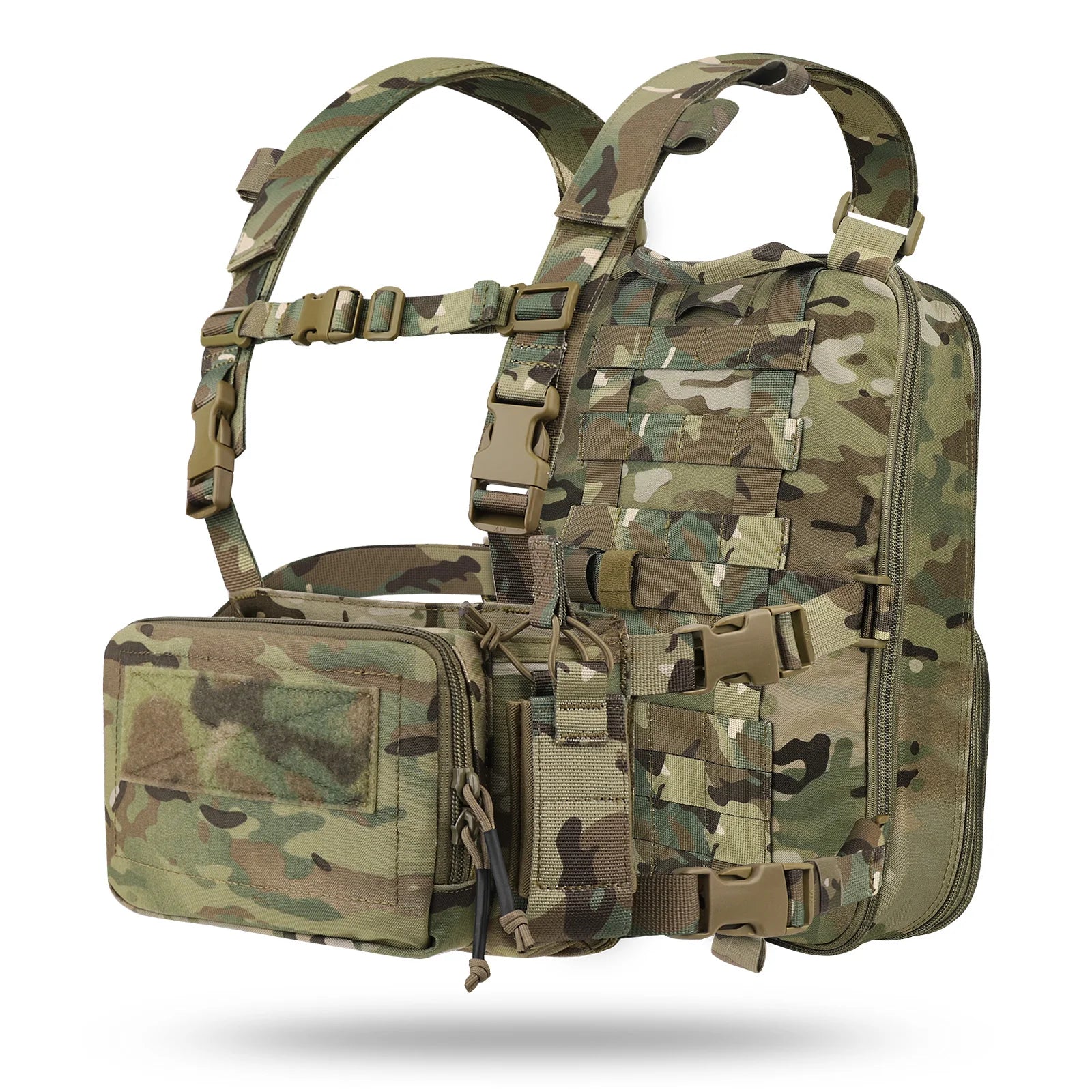 KRYDEX Tactical Flatpack D3 Backpack & D3CR Chest Rig Vest - Système modulable Camouflage pour Chasse, Airsoft et Activités Extérieures BLACKBEARD OUTDOOR INDUSTRIES
