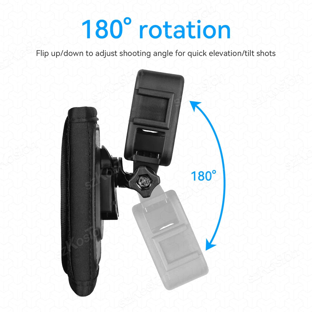 Support de Caméra 360° pour Bandoulière de Sac à Dos - Fixation pour GoPro, DJI Action, Insta360 et Plus BLACKBEARD OUTDOOR INDUSTRIES