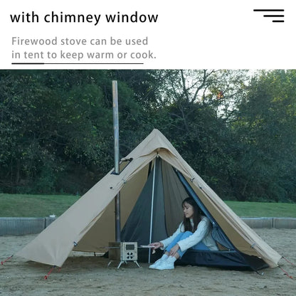 Tente Hot Tent Tipi 1 Personne – Avec Fenêtre pour Cheminée | Double Paroi | 3 Saisons | Bushcraft / Camping Solo - BLACKBEARD OUTDOOR INDUSTRIES