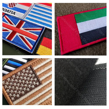 Patch Brodé Drapeau – international | Patch Militaire Tactique Velcro - BLACKBEARD OUTDOOR INDUSTRIES