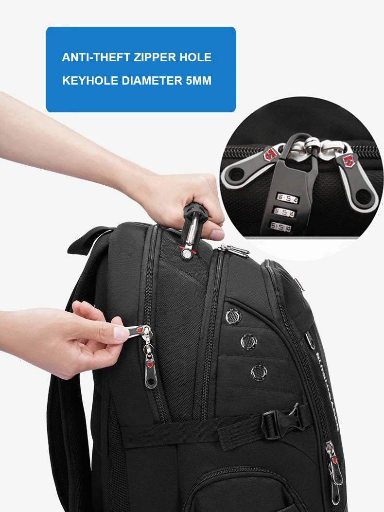 Sac à Dos Ordinateur Étanche 2025 – 17"/20" | Grande Capacité, USB, Antivol | Homme & Femme - BLACKBEARD OUTDOOR INDUSTRIES