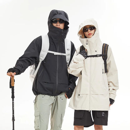 Veste de Randonnée Imperméable et Coupe-Vent Unisexe avec Capuche – Veste de Sport Haute Qualité pour Randonnée, Course et Escalade - BLACKBEARD OUTDOOR INDUSTRIES