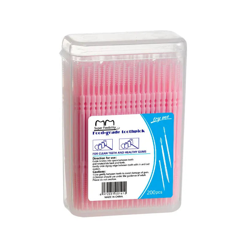 Toothpick Brosse – 200 Pièces en Boîte | Brossettes Interdentaires Jetables pour Adulte Ma boutique