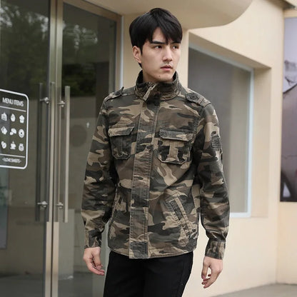Veste Militaire vintage Camouflage Homme – Décontractée & Résistante | Printemps & Automne - BLACKBEARD OUTDOOR INDUSTRIES