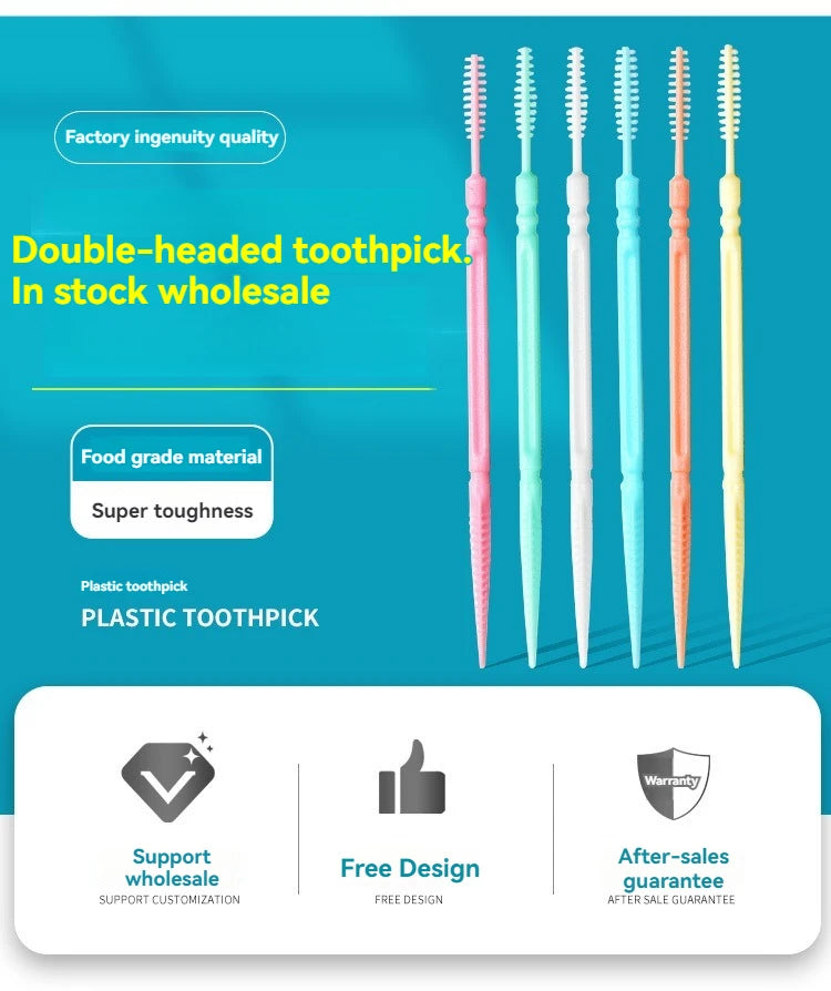 Toothpick Brosse – 200 Pièces en Boîte | Brossettes Interdentaires Jetables pour Adulte Ma boutique
