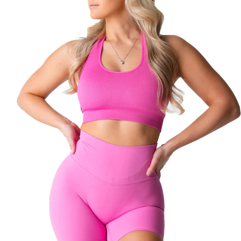Soutien-Gorge Sans Couture à Col Halter "Limitless" - Spandex Élastique et Respirant pour Femmes, Confort et Maintien, Idéal pour le Fitness et le Yoga - BLACKBEARD OUTDOOR INDUSTRIES