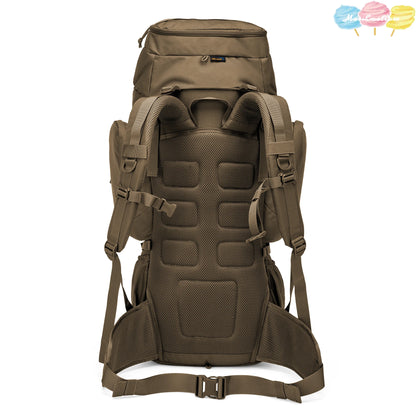 Sac à dos tactique 60L avec Housse de Pluie – pour Camping, Randonnée et Bushcraft. - BLACKBEARD OUTDOOR INDUSTRIES