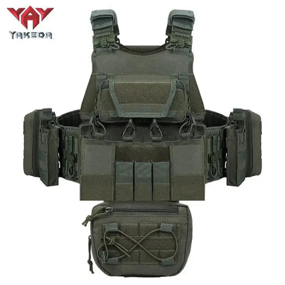YAKEDA Porte-Plaque VT-8832 - dégagement rapide avec système MOLLE et pochettes utilitaires Ma boutique