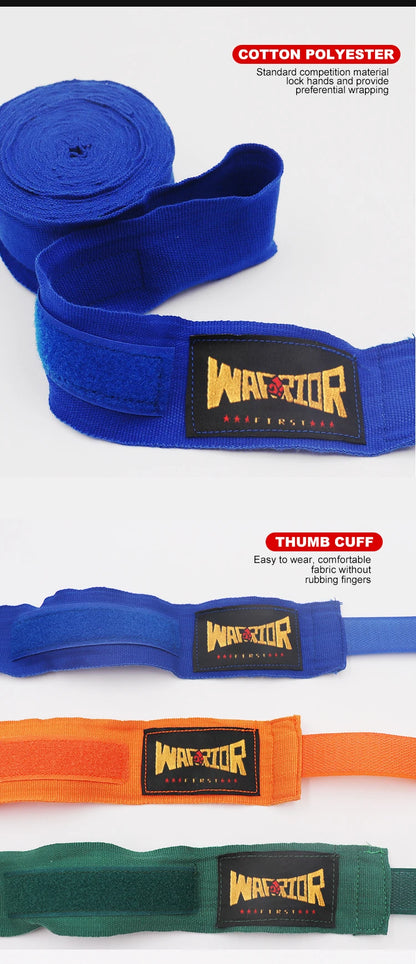 Bandages de Boxe Élastiques 2pcs – Bandages Muay Thai en Polyester & Coton, 3m/5m, Protection des Mains MMA - BLACKBEARD OUTDOOR INDUSTRIES