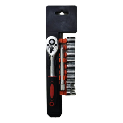 Jeu de 12 Douilles à Cliquet 1/4" – Acier Cr-V Haute Résistance - BLACKBEARD OUTDOOR INDUSTRIES