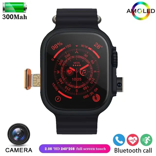 Montre Connectée 2025 PENGAGAR T83 4G — GPS, Android/iOS, Caméra, ECG - BLACKBEARD OUTDOOR INDUSTRIES
