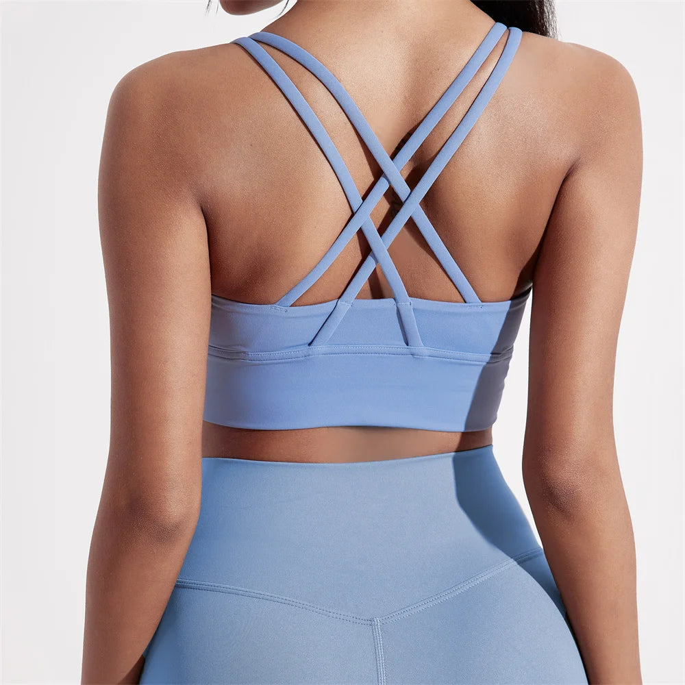Brassière de Sport Femme Dos Croisé – Maintien Fort – Respirante & Confortable – Yoga, Fitness, Gym - BLACKBEARD OUTDOOR INDUSTRIES